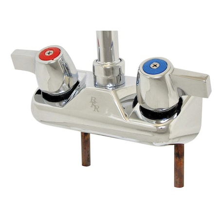 Bk Resources Workforce Standard Duty Faucet, Body Only, 4" O.C. Shallow Splash Mount BKF-W2-XX-G